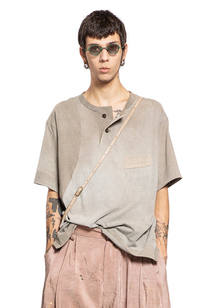 ZIGGY CHEN MAN BEIGE T-SHIRTS & TANK TOPS