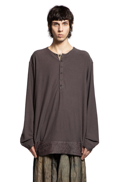 Henley-Neck Long Sleeve T-Shirt
