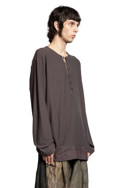 Henley-Neck Long Sleeve T-Shirt
