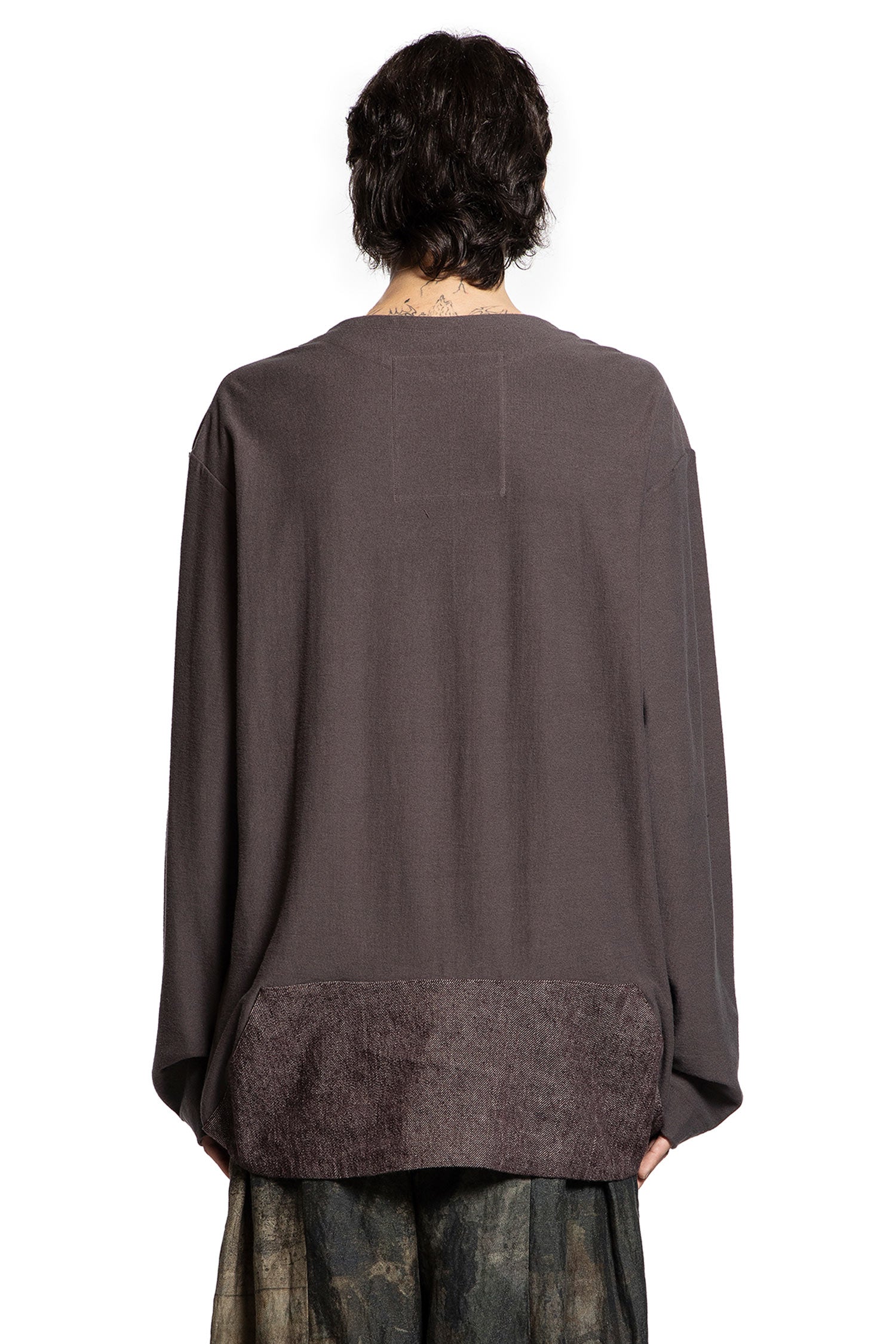 Henley-Neck Long Sleeve T-Shirt