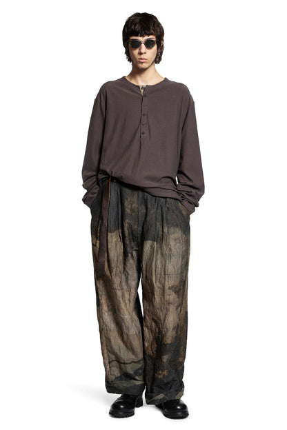 Henley-Neck Long Sleeve T-Shirt