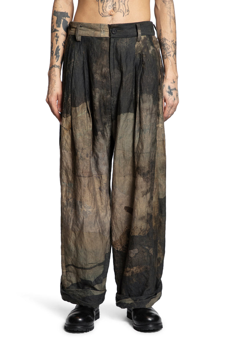 Digital Print Trousers with Pull Tab
