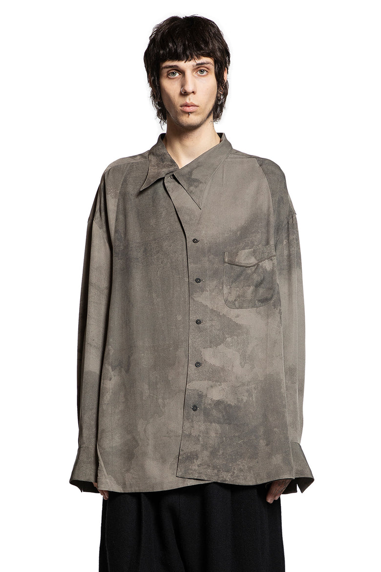 Reversed Digital Print Oversize Shirt