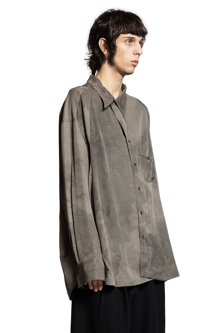 Reversed Digital Print Oversize Shirt