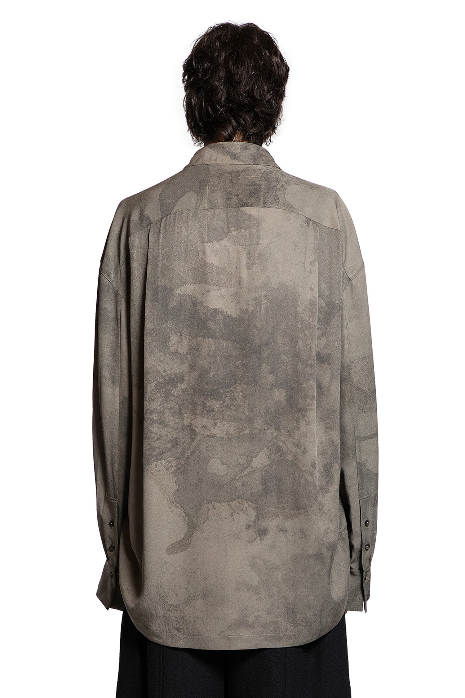 Reversed Digital Print Oversize Shirt