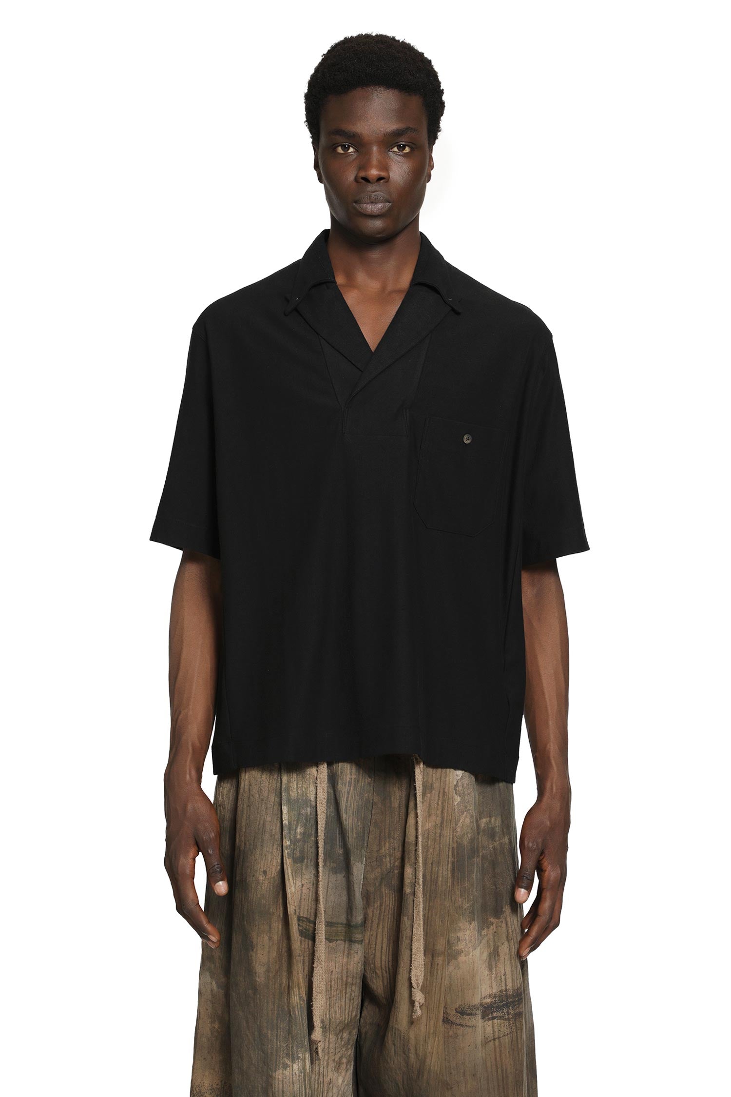 Lapel Collar Pocket Polo Shirt