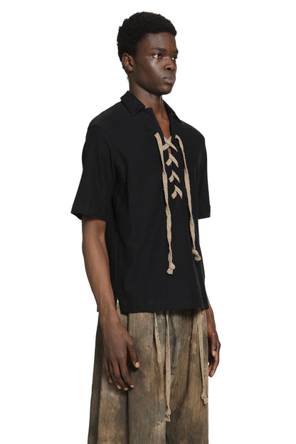 String Fastened Rugby Polo Shirt