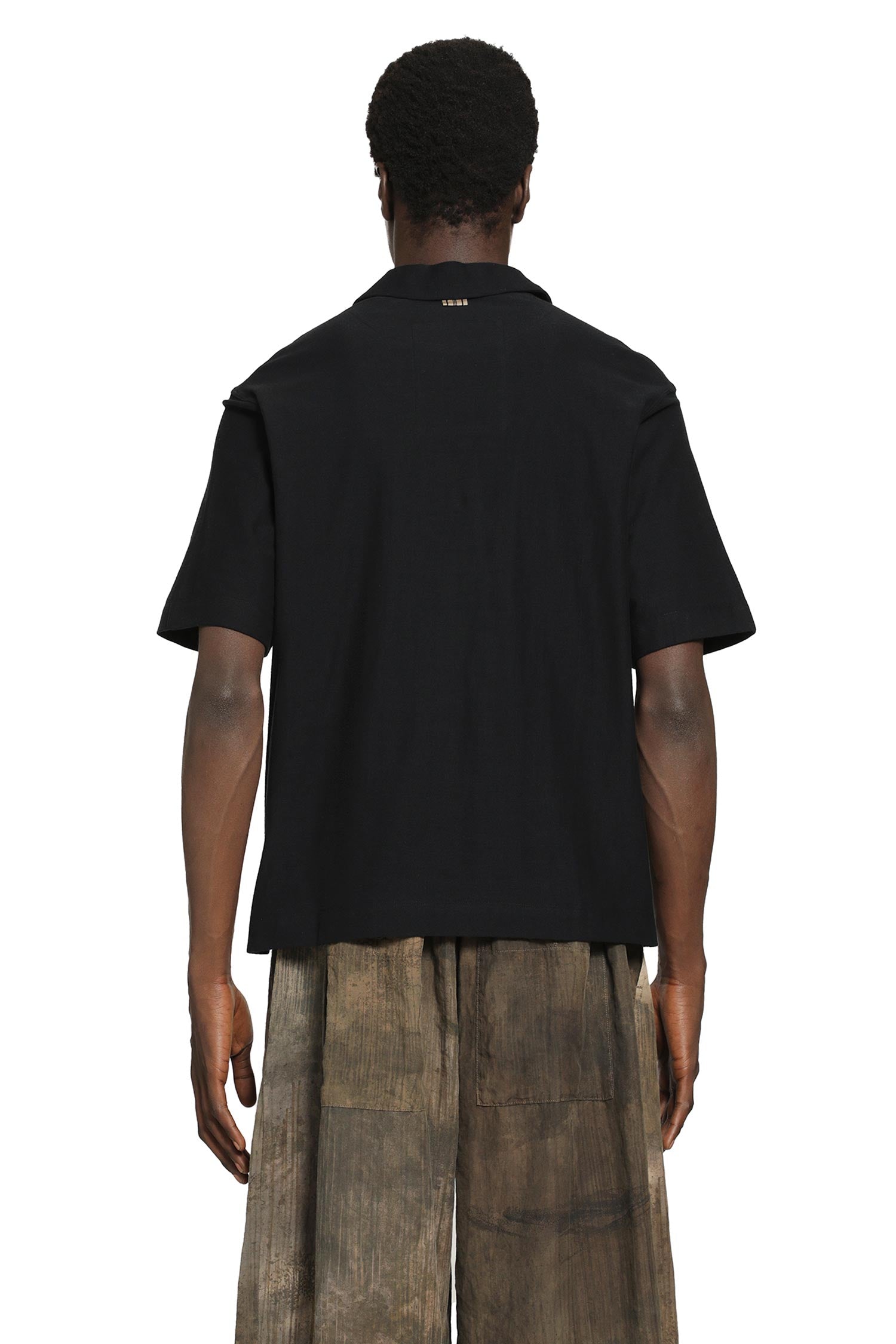 String Fastened Rugby Polo Shirt