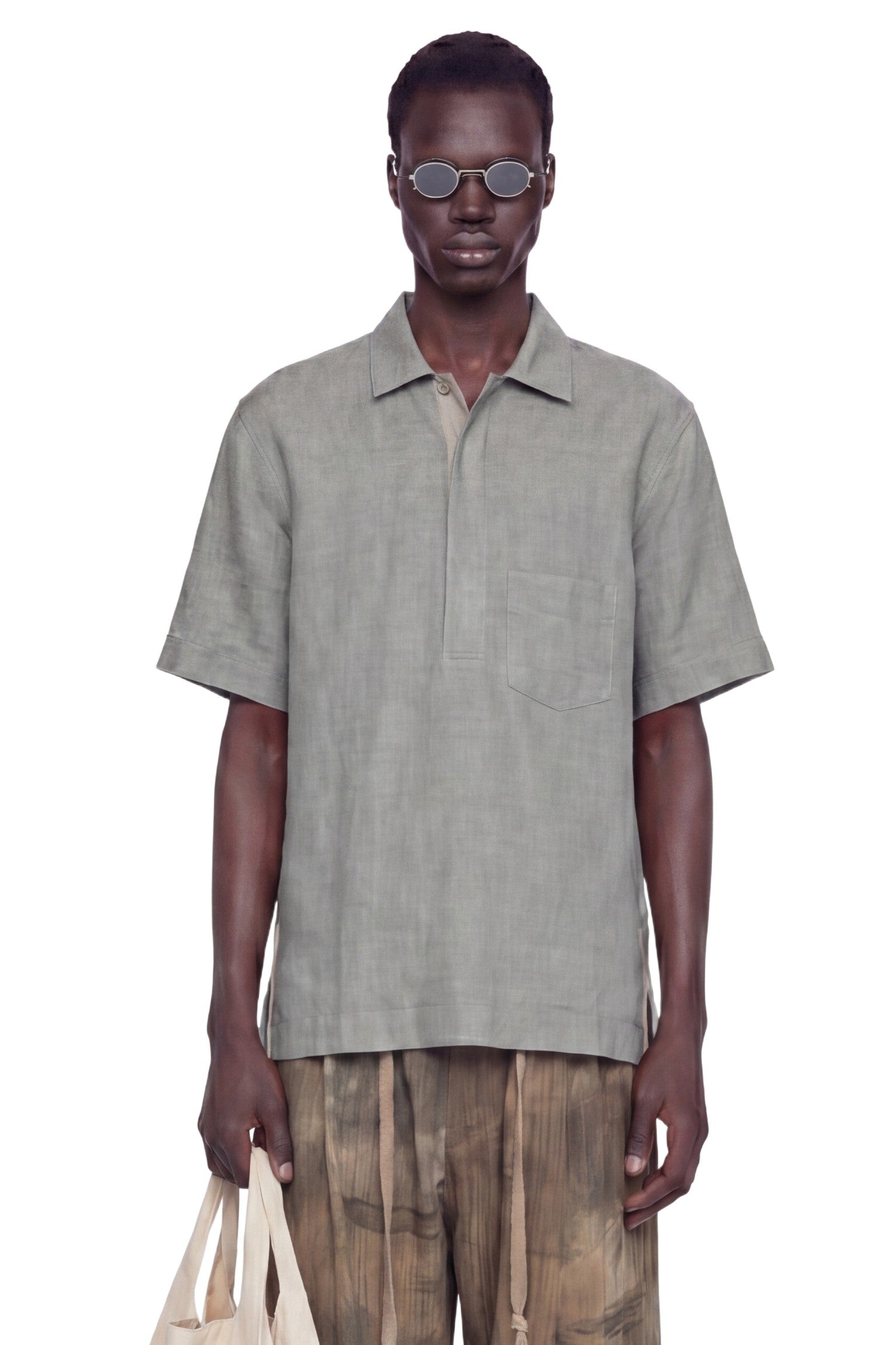 Spread Collar T-Shirt