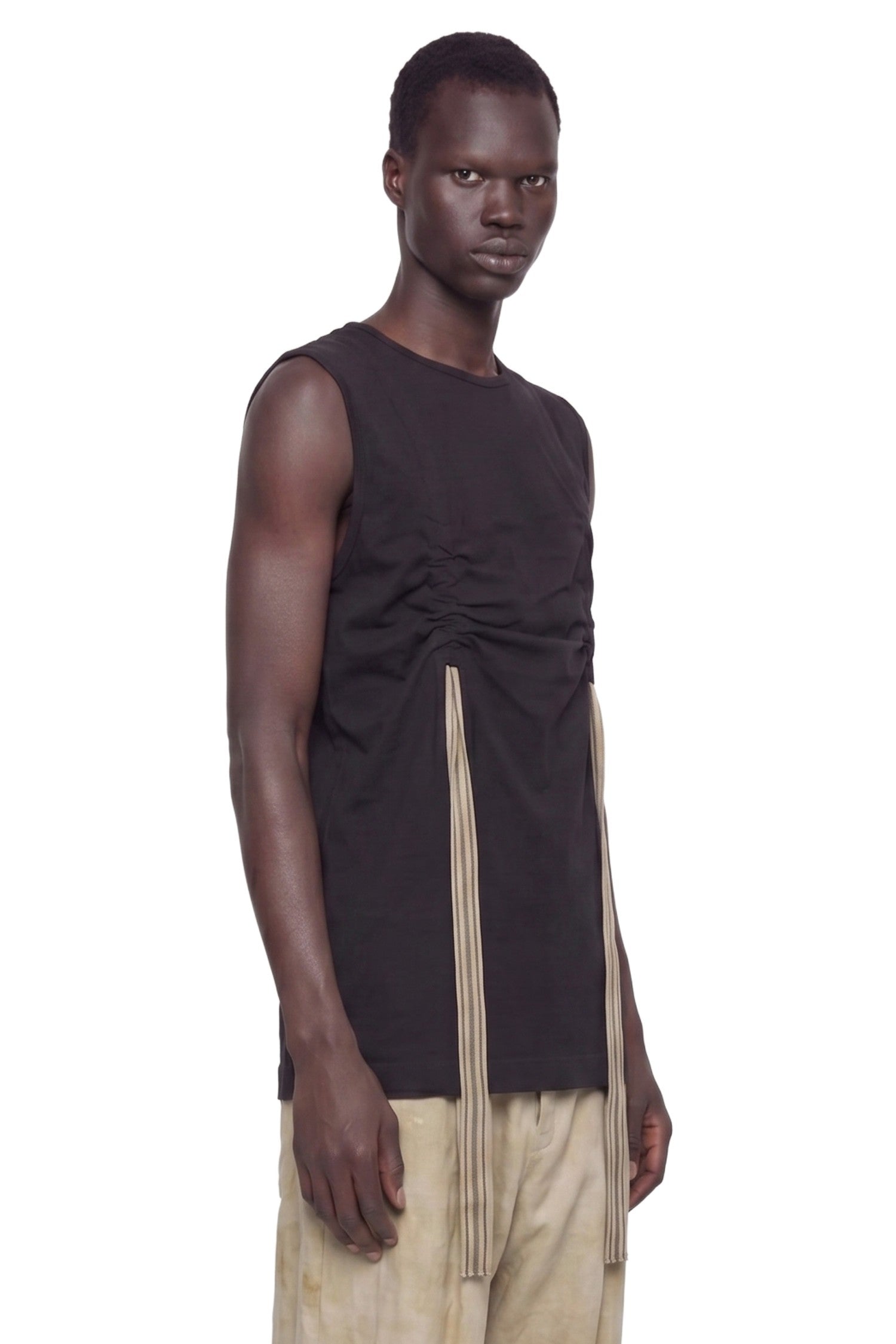 ZIGGY CHEN Ribbon Strap Sleeveless Top man