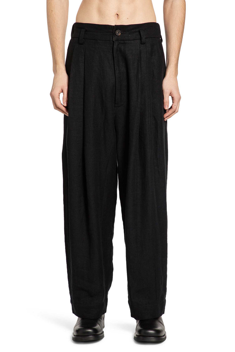 Drop-Crotched Wide Leg Trousers