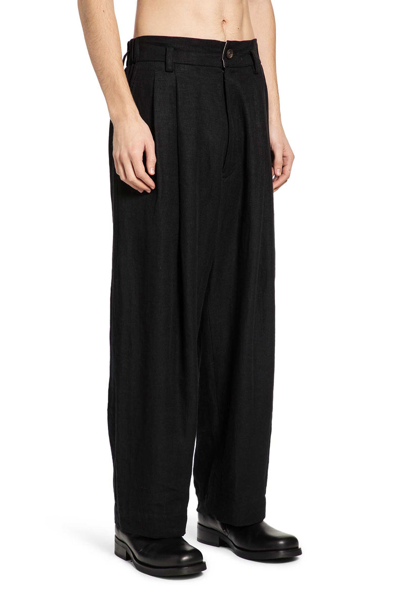 Drop-Crotched Wide Leg Trousers