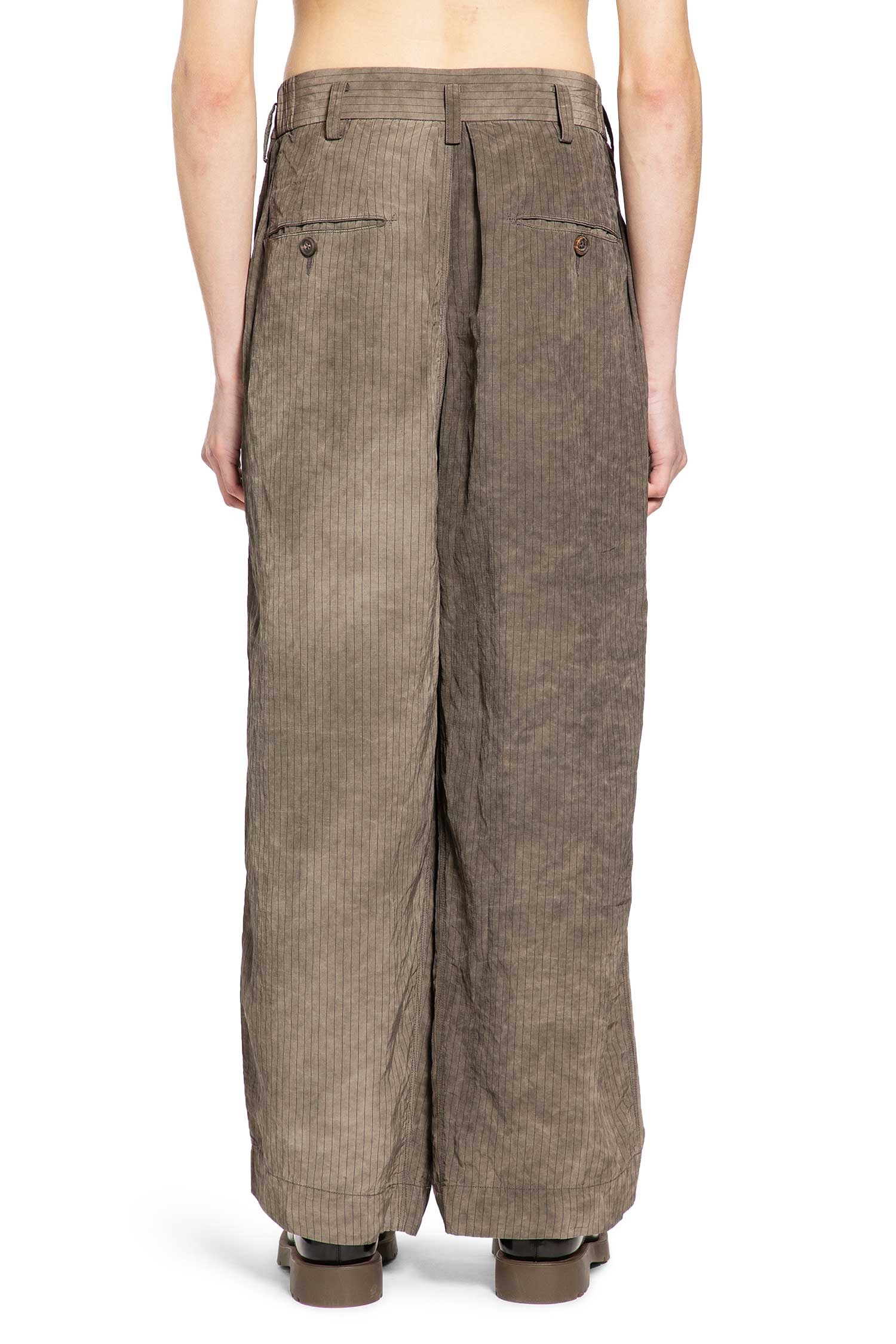 Drop Crotch Pleated Trousers