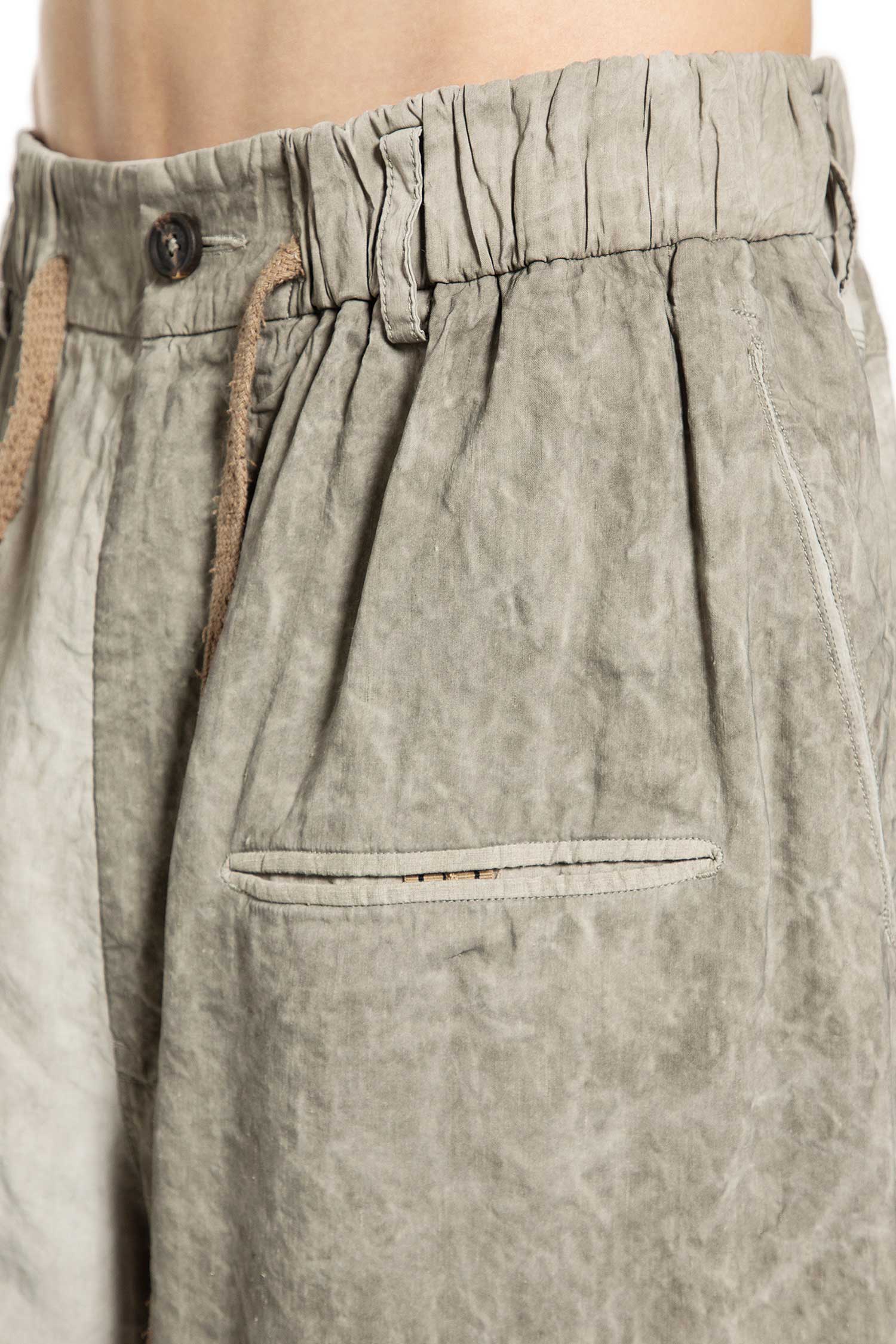 Cropped Drawstring Trousers