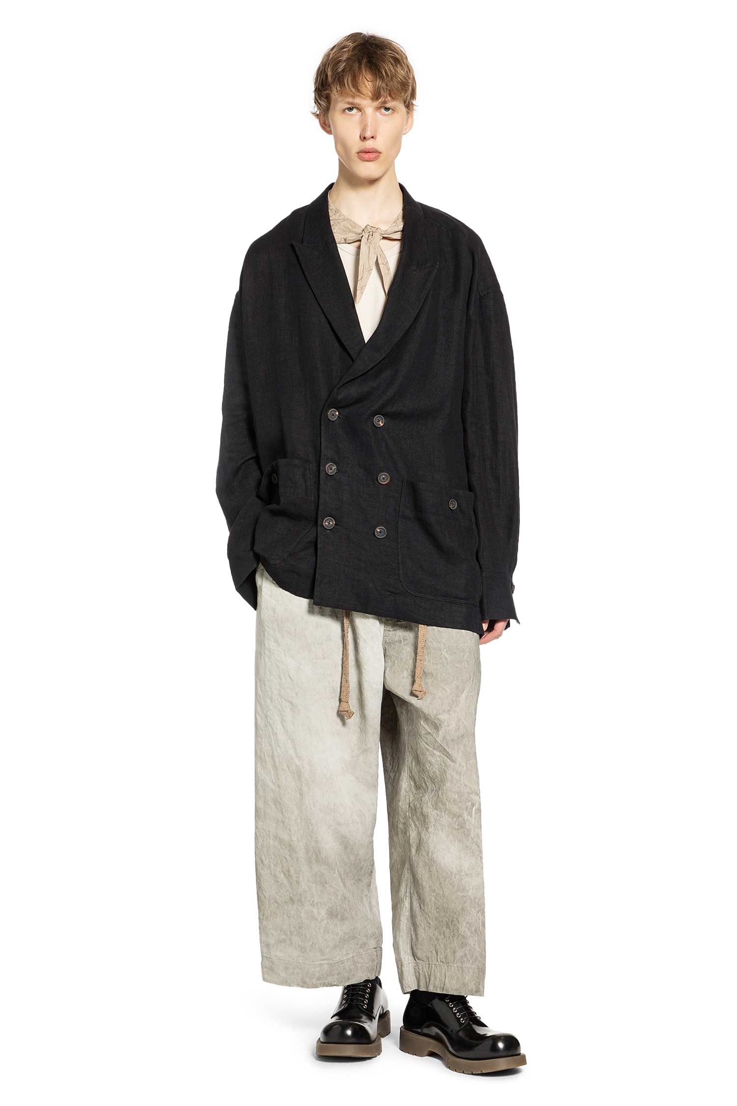 Cropped Drawstring Trousers