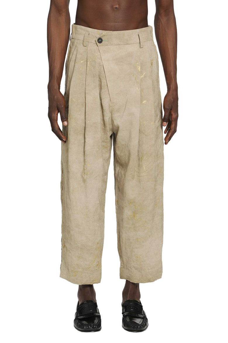 
              ZIGGY CHEN Gold Leaf Trousers man
            