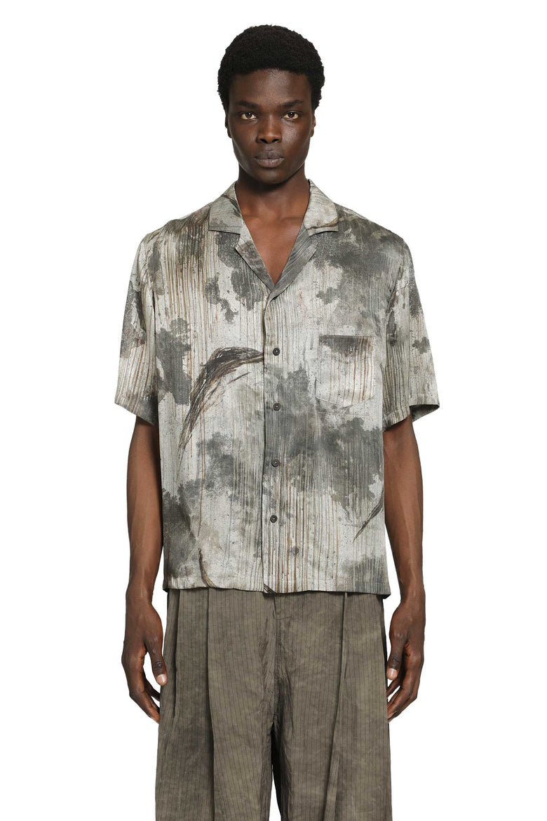 ZIGGY CHEN Digital Print Short Sleeve Pocket Shirt man