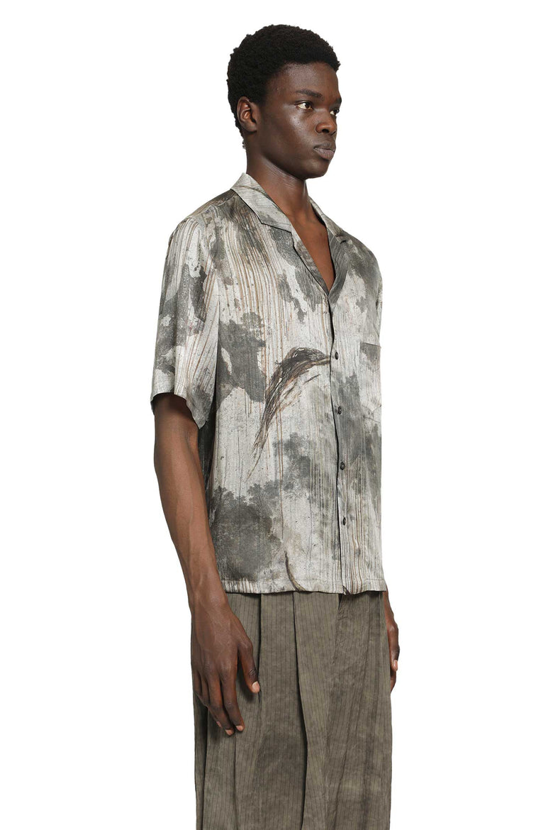 
              ZIGGY CHEN Digital Print Short Sleeve Pocket Shirt man
            