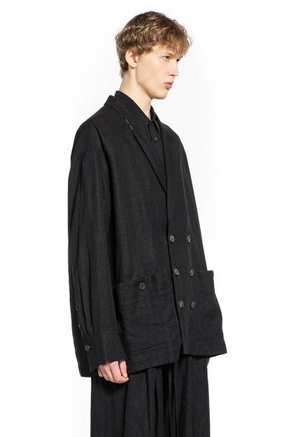 Double-Breasted Long Blazer