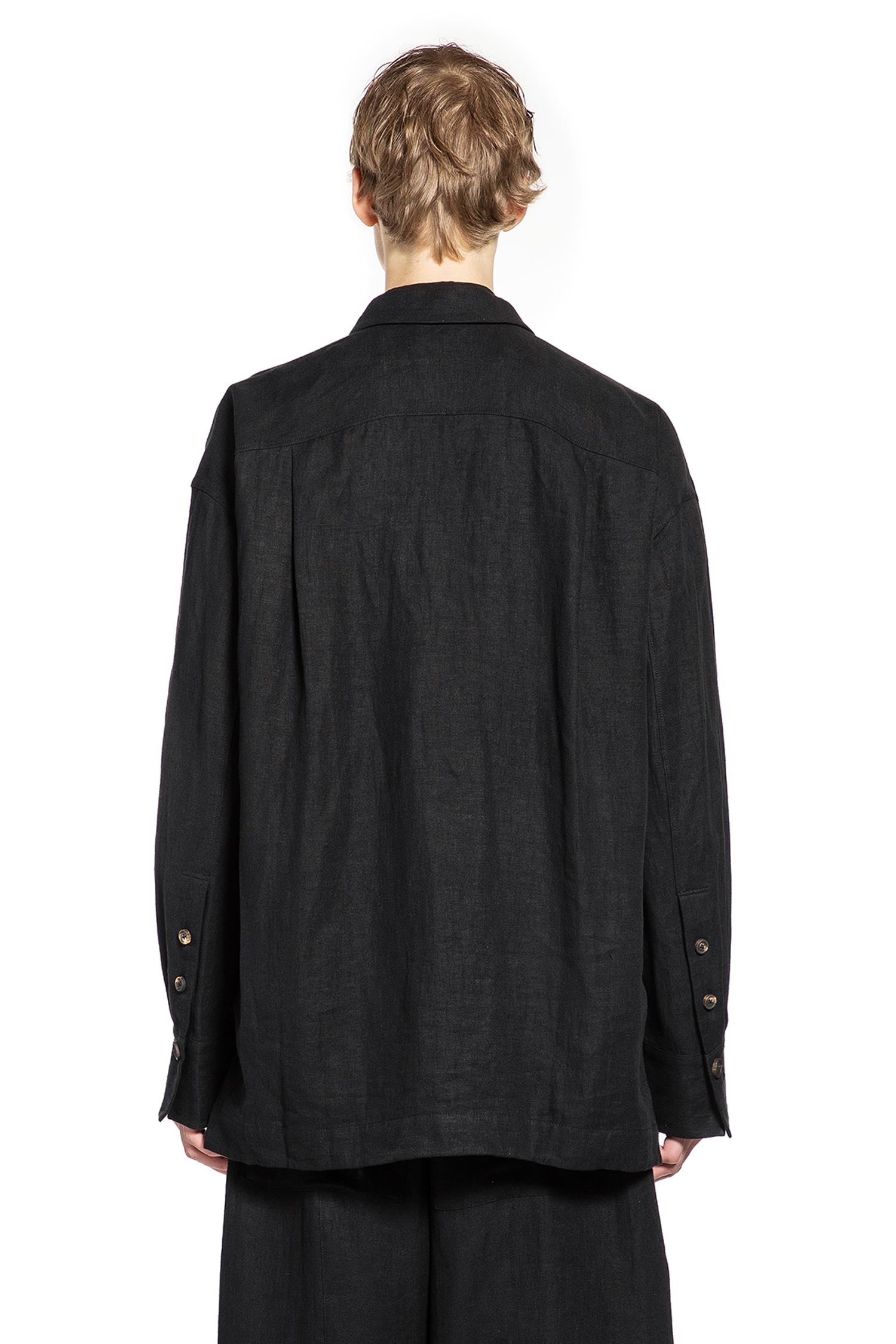 Double-Breasted Long Blazer