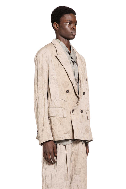 Digital Print Double-Breasted Blazer