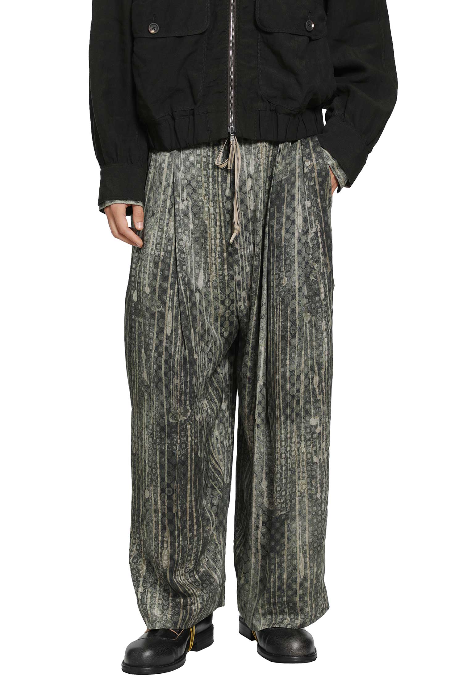 Digital Print Drawstring Trousers