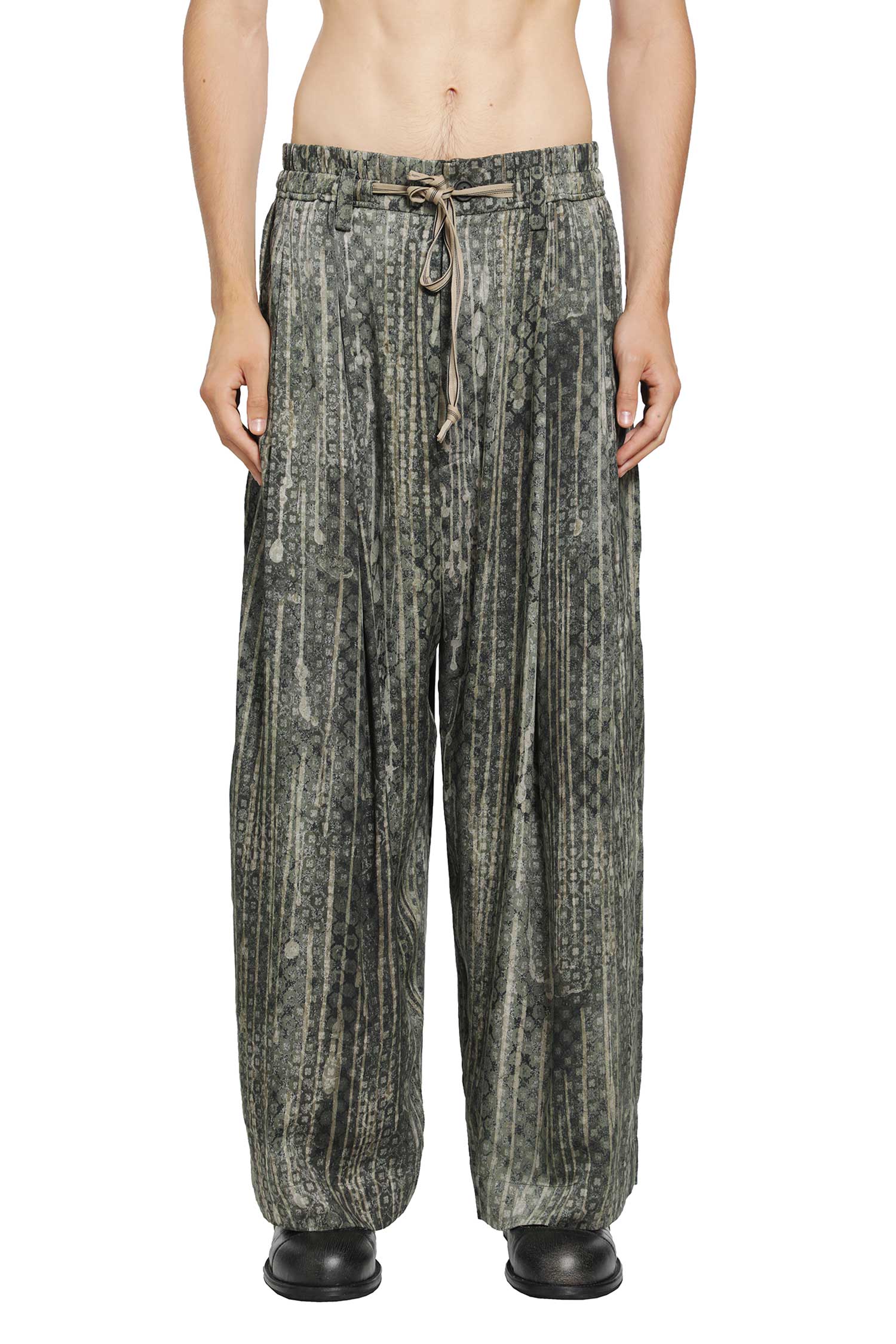 ZIGGY CHEN Digital Print Drawstring Trousers man