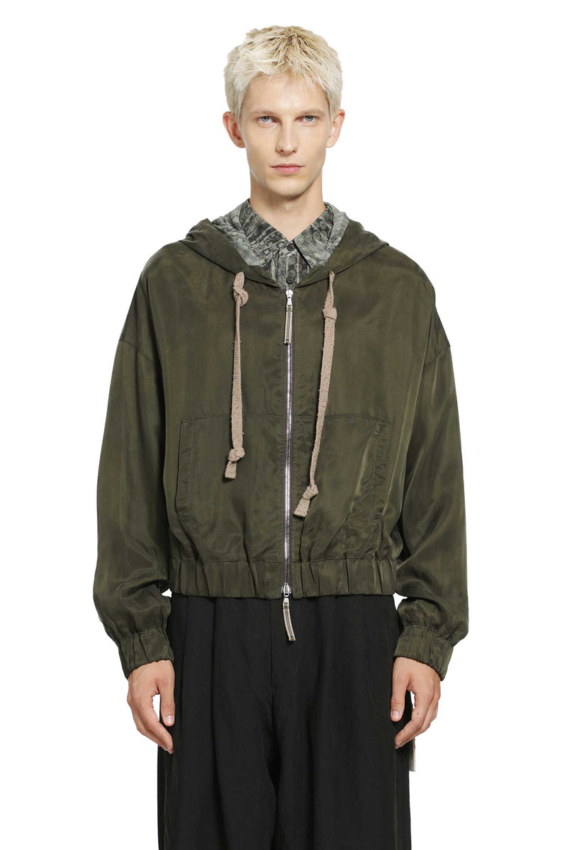 ZIGGY CHEN Croppped Full Zip Hoodie man