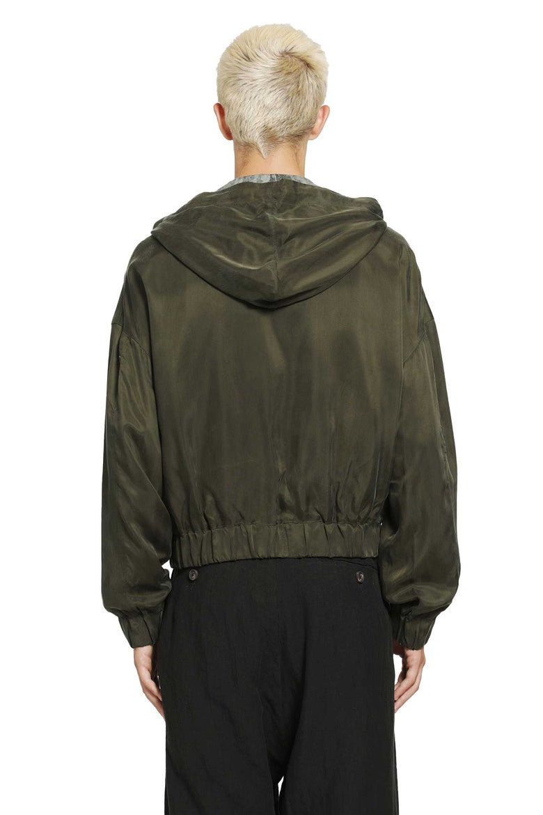 ZIGGY CHEN Croppped Full Zip Hoodie man