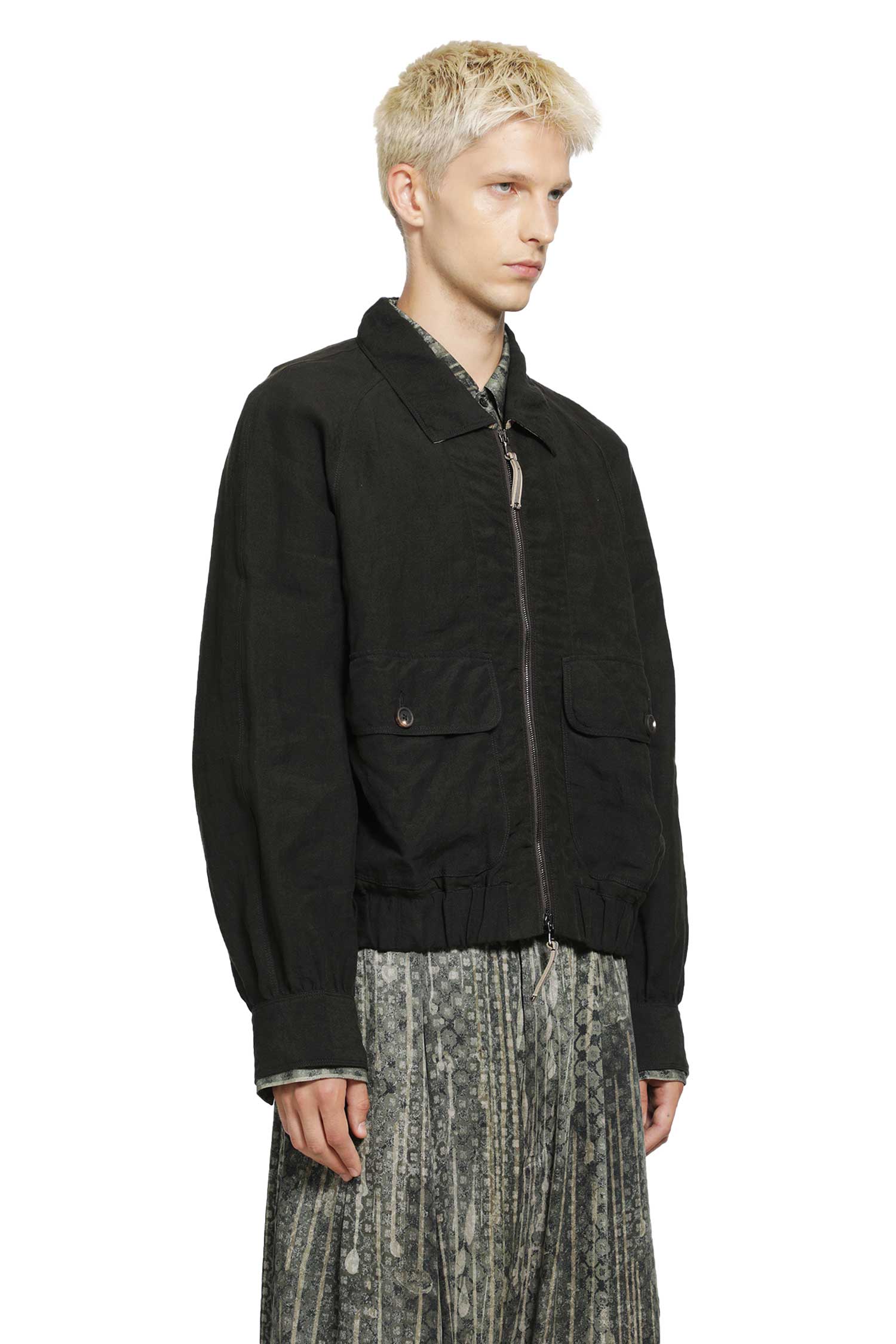Puppytooth Cropped Aviator Jacket