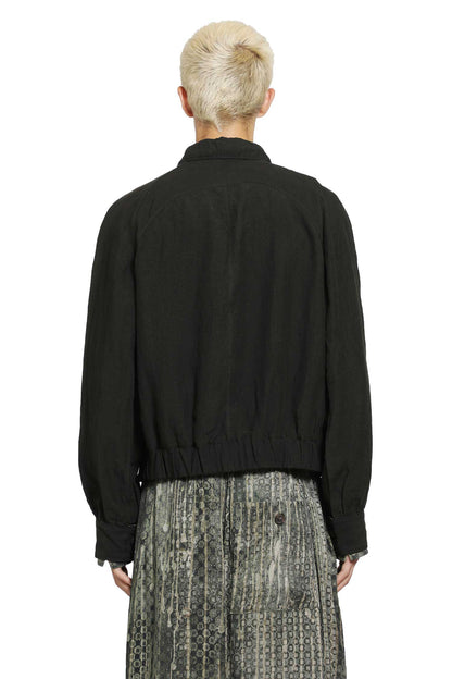 Puppytooth Cropped Aviator Jacket