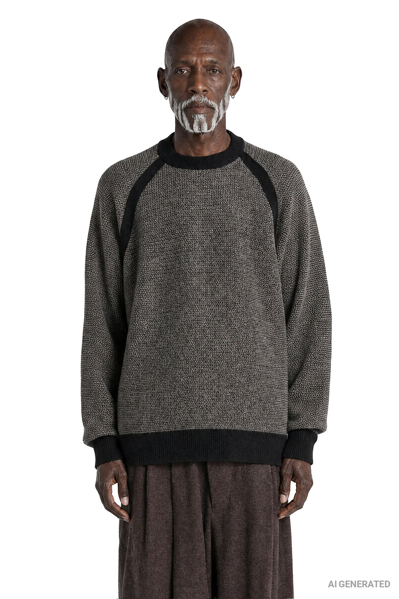 ZIGGY CHEN Oversized Raglan Sweataer man