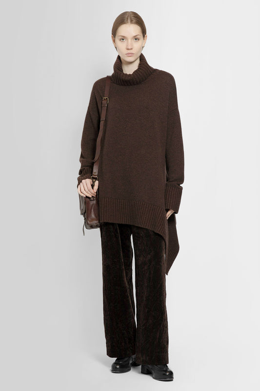 ZIGGY CHEN WOMAN BROWN KNITWEAR