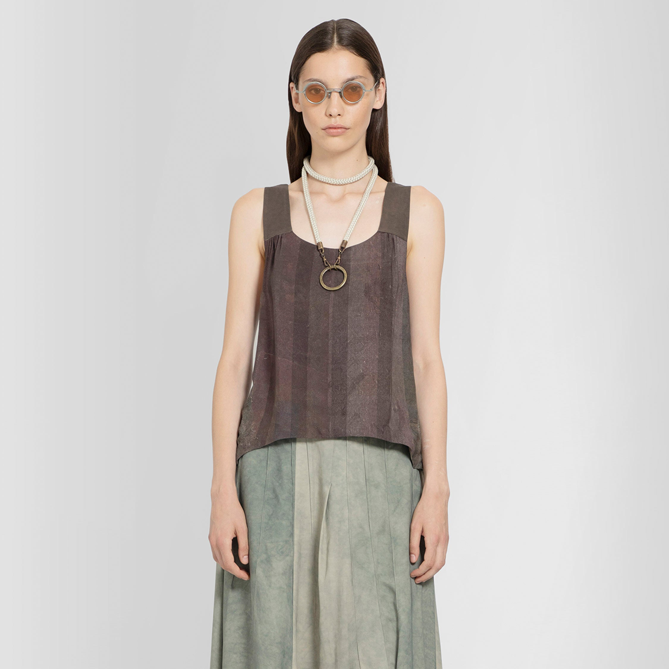 ZIGGY CHEN WOMAN BROWN TOPS - ZIGGY CHEN - TOPS | Antonioli