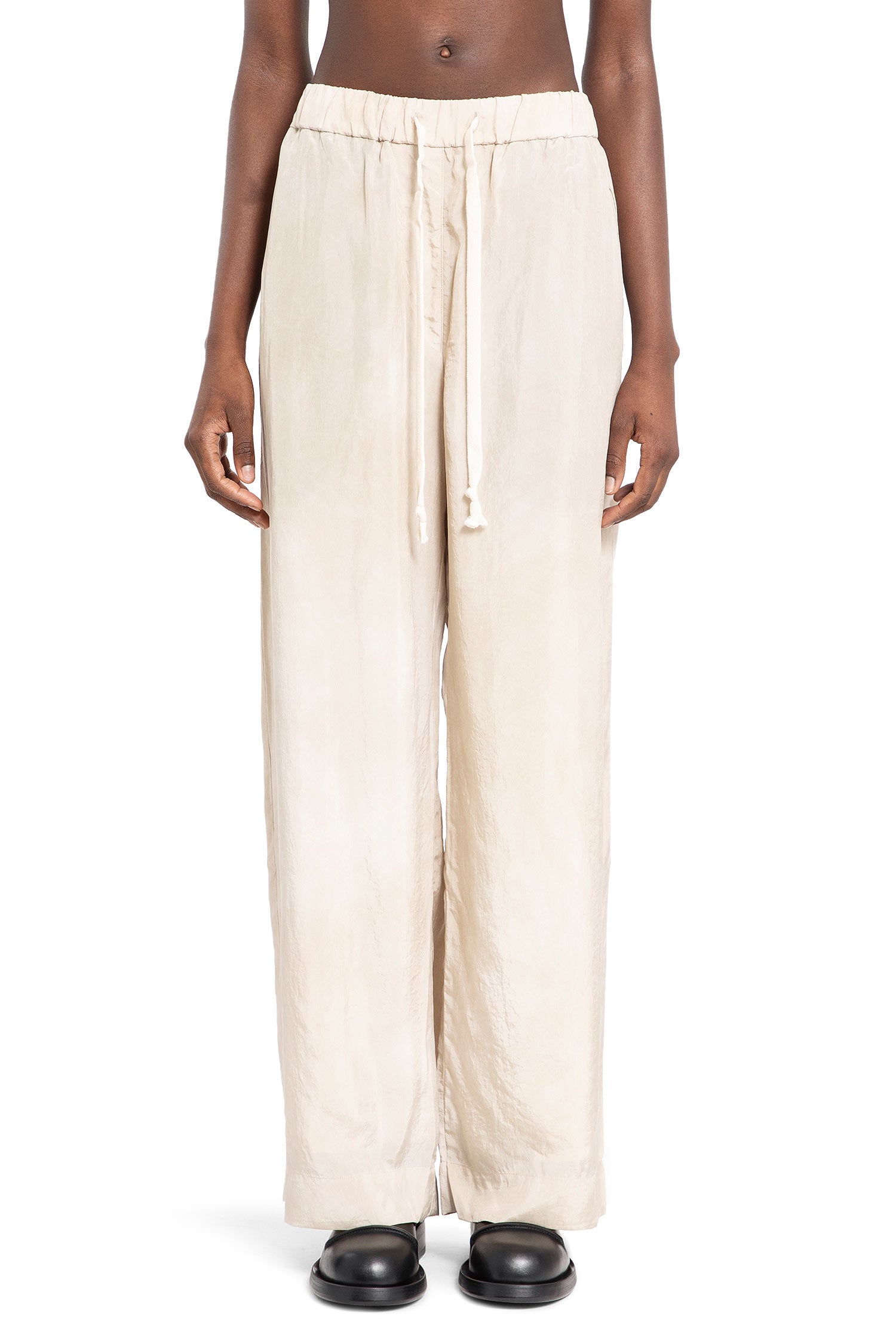 ZIGGY CHEN WOMAN OFF-WHITE TROUSERS