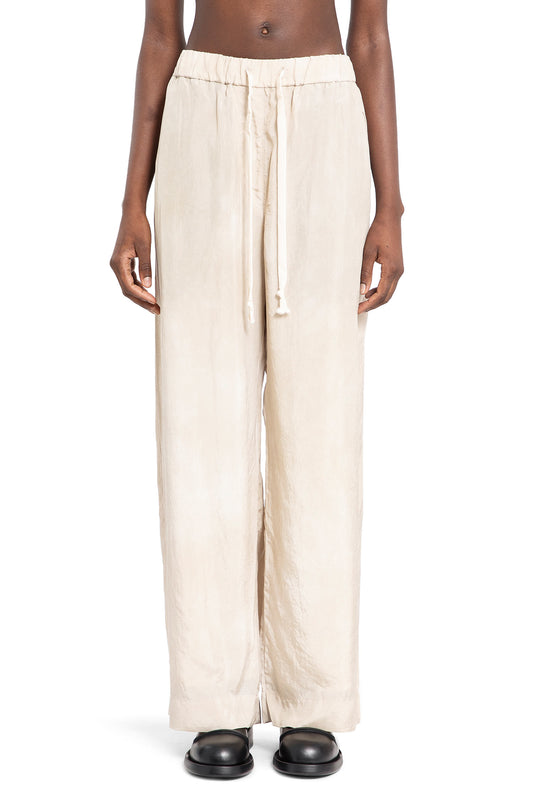 ZIGGY CHEN WOMAN OFF-WHITE TROUSERS