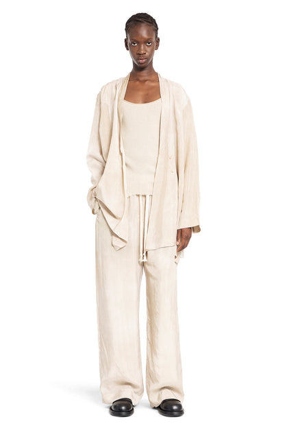 ZIGGY CHEN WOMAN OFF-WHITE TROUSERS