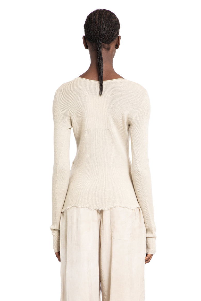 ZIGGY CHEN WOMAN BEIGE KNITWEAR