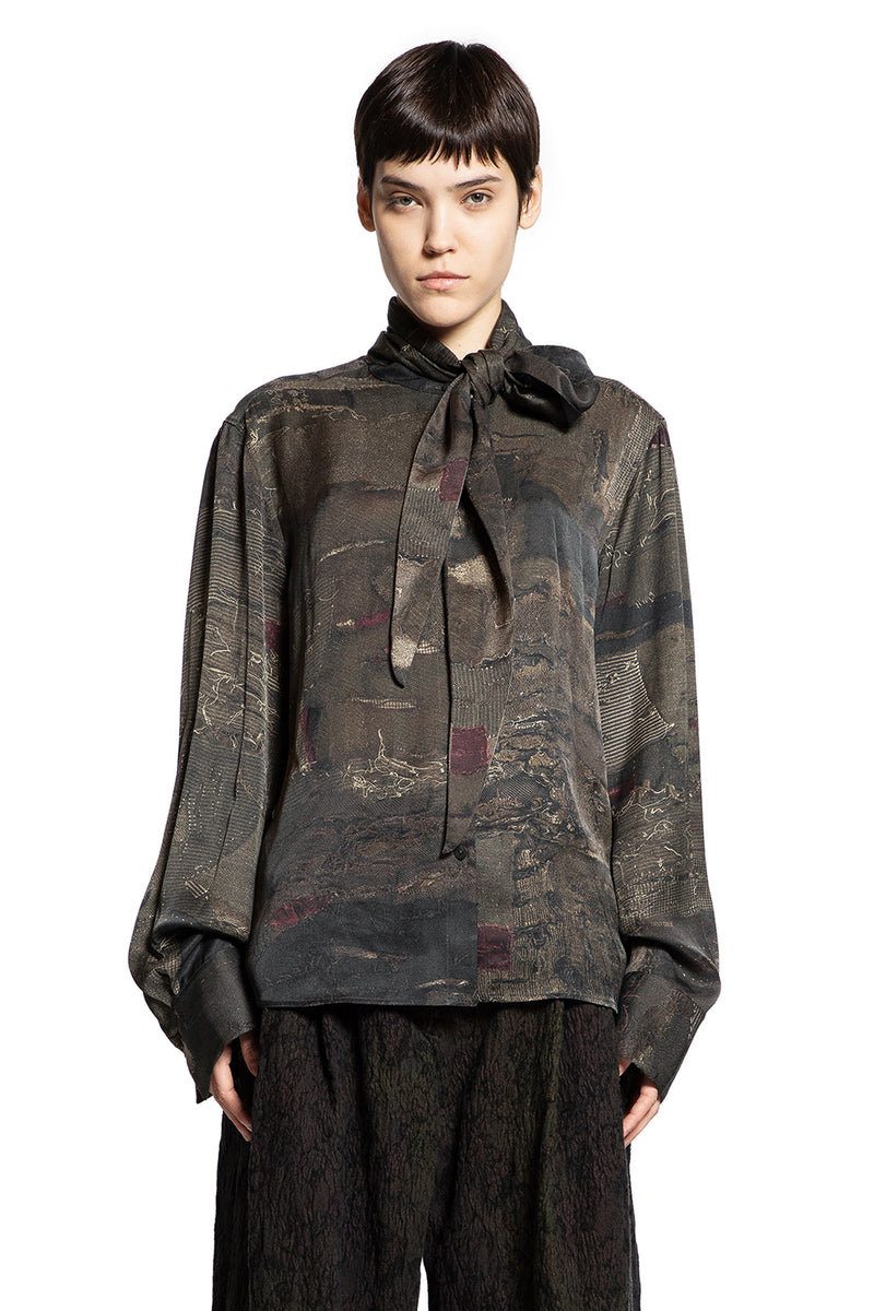 Digital Print Scarf Shirt