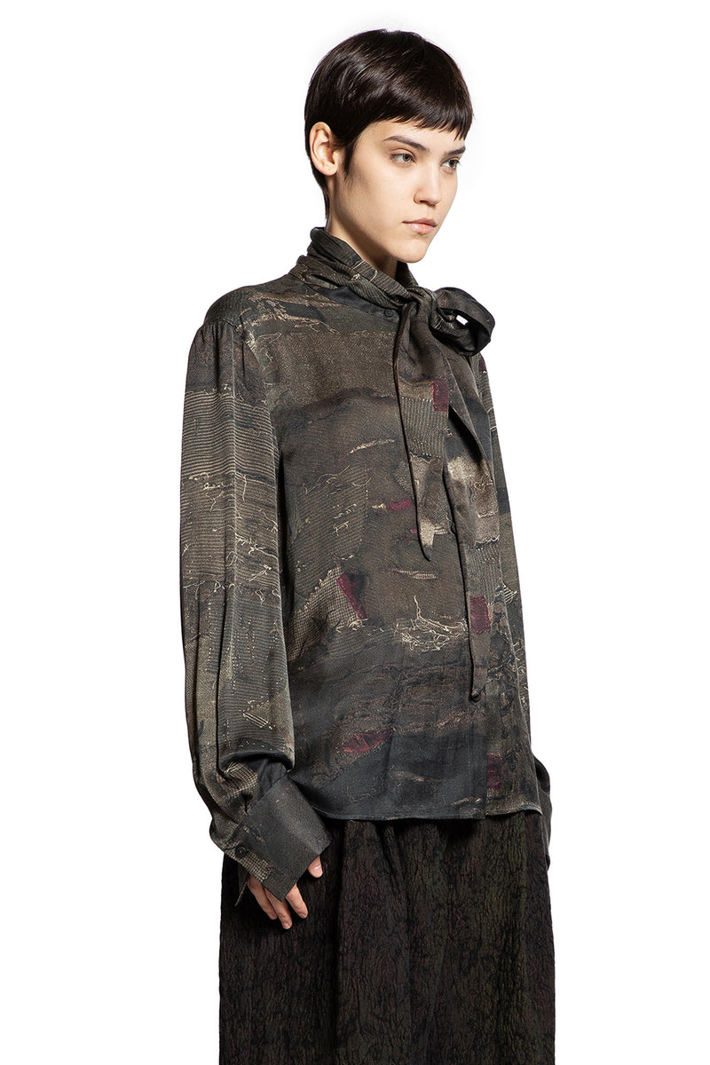 Digital Print Scarf Shirt