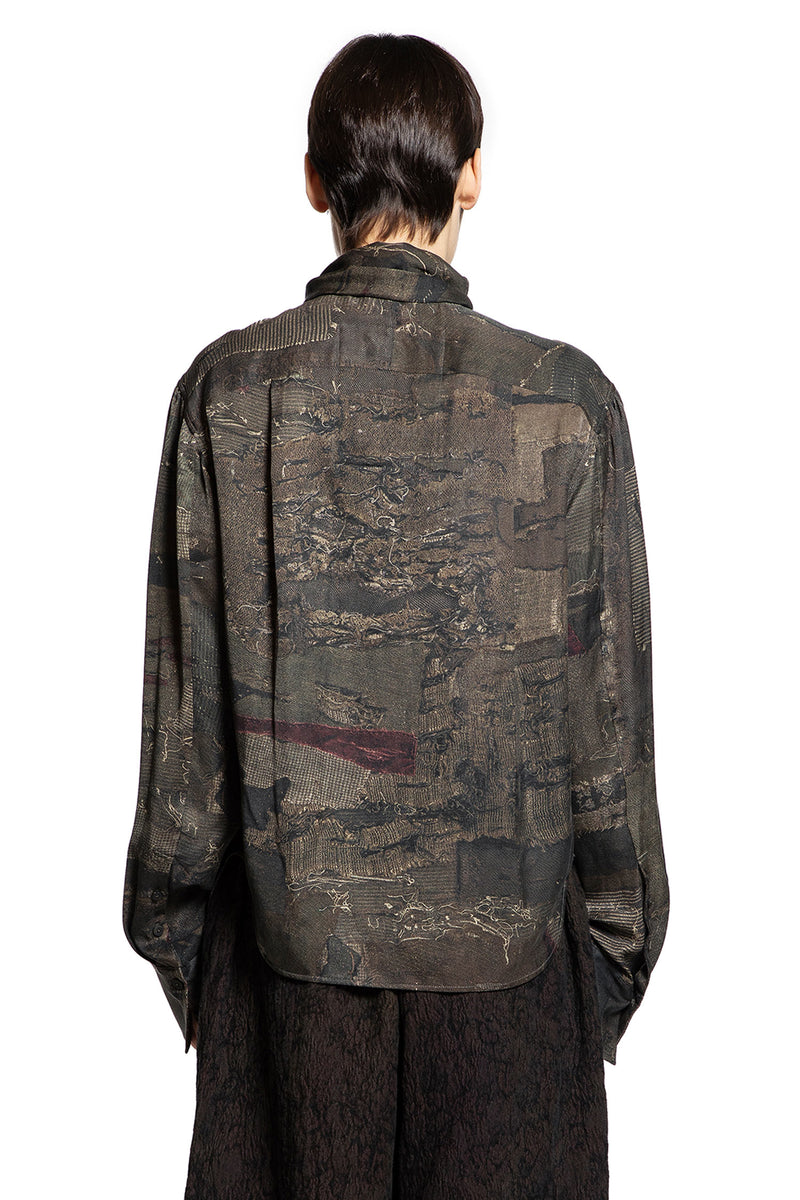 Digital Print Scarf Shirt