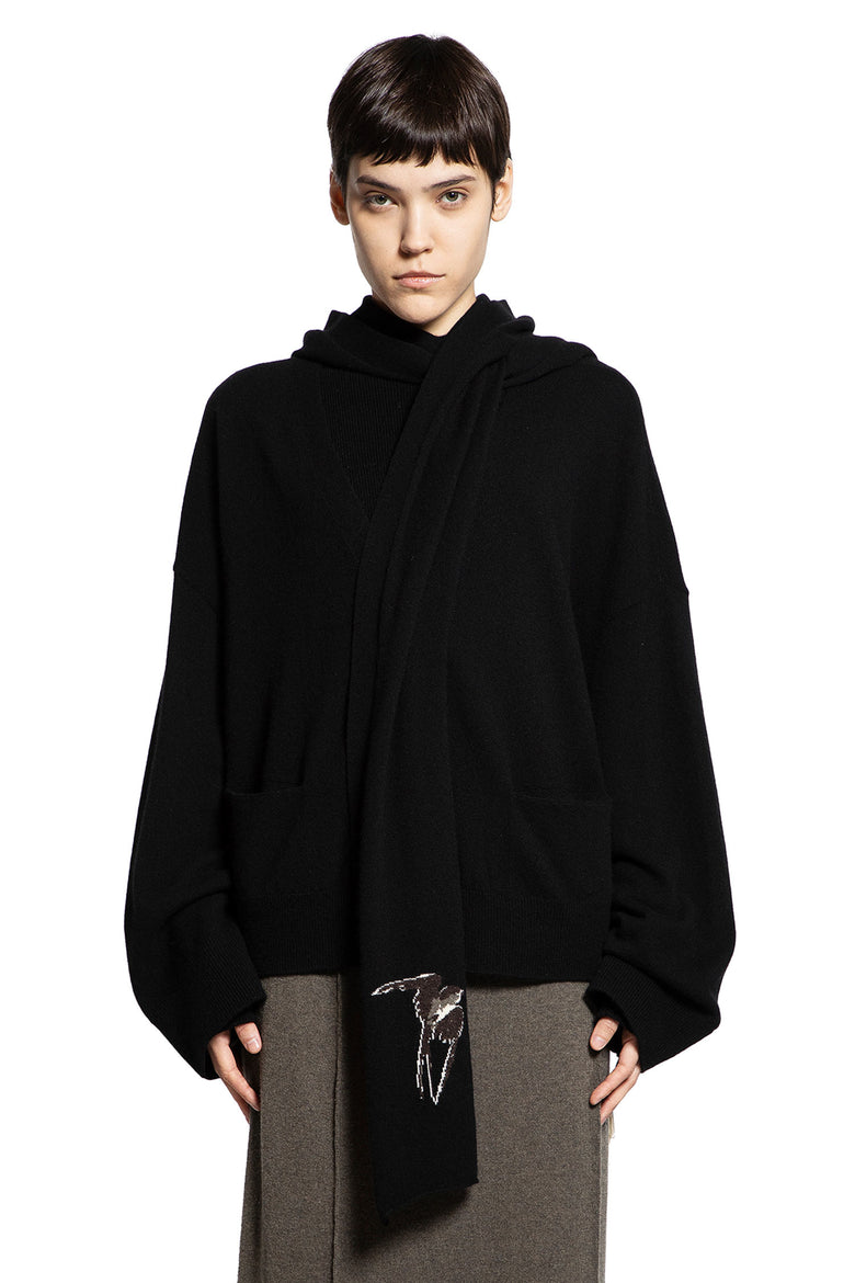 Scarf Cardigan with Hood