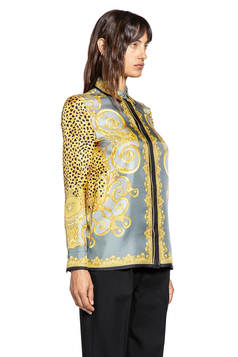 Cheetah Foulard Silk Shirt