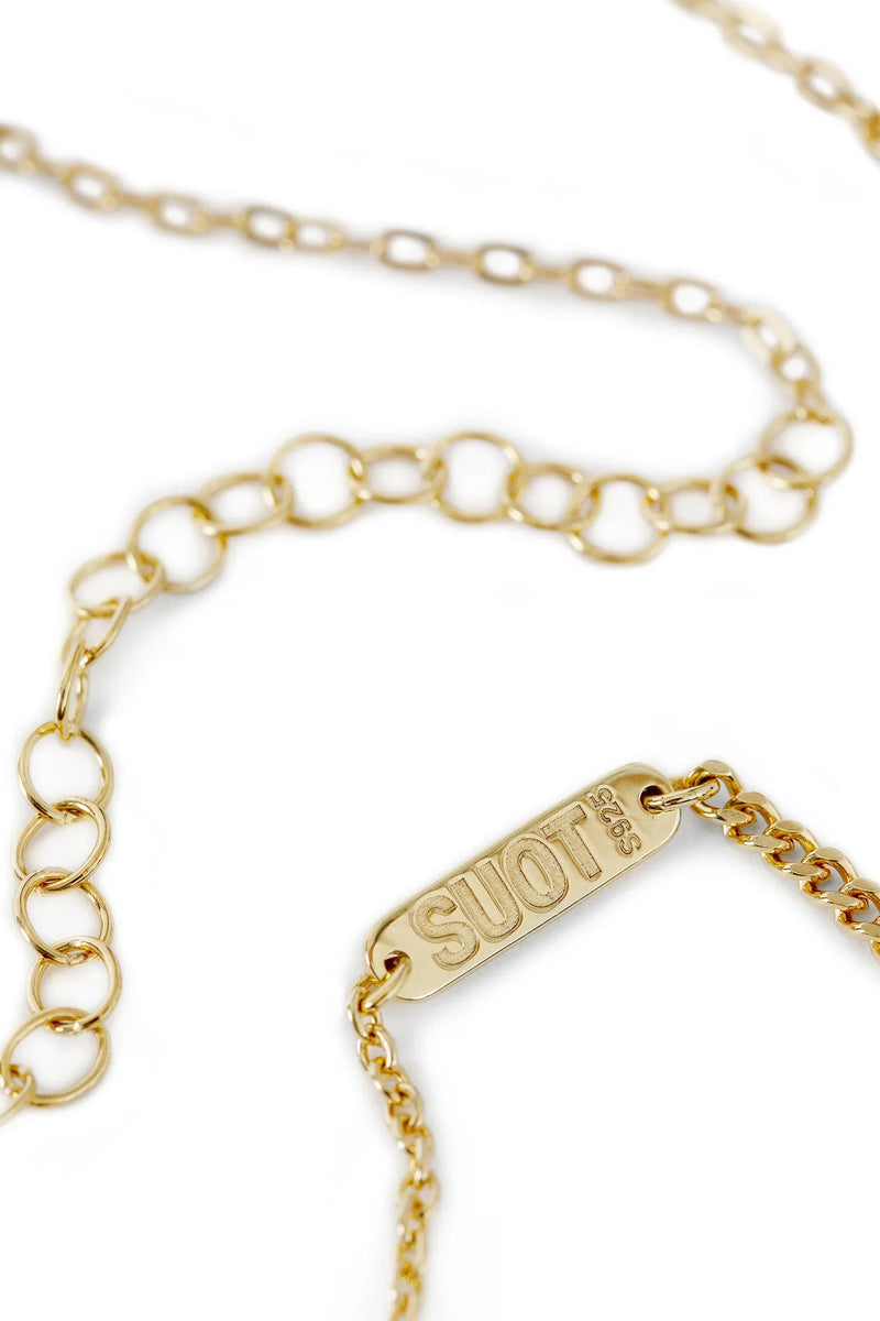 Gold Plated Silver Mix Chains Necklace - Antonioli.eu