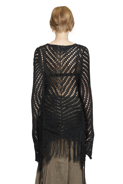 Crochet Silk Knit Sweater