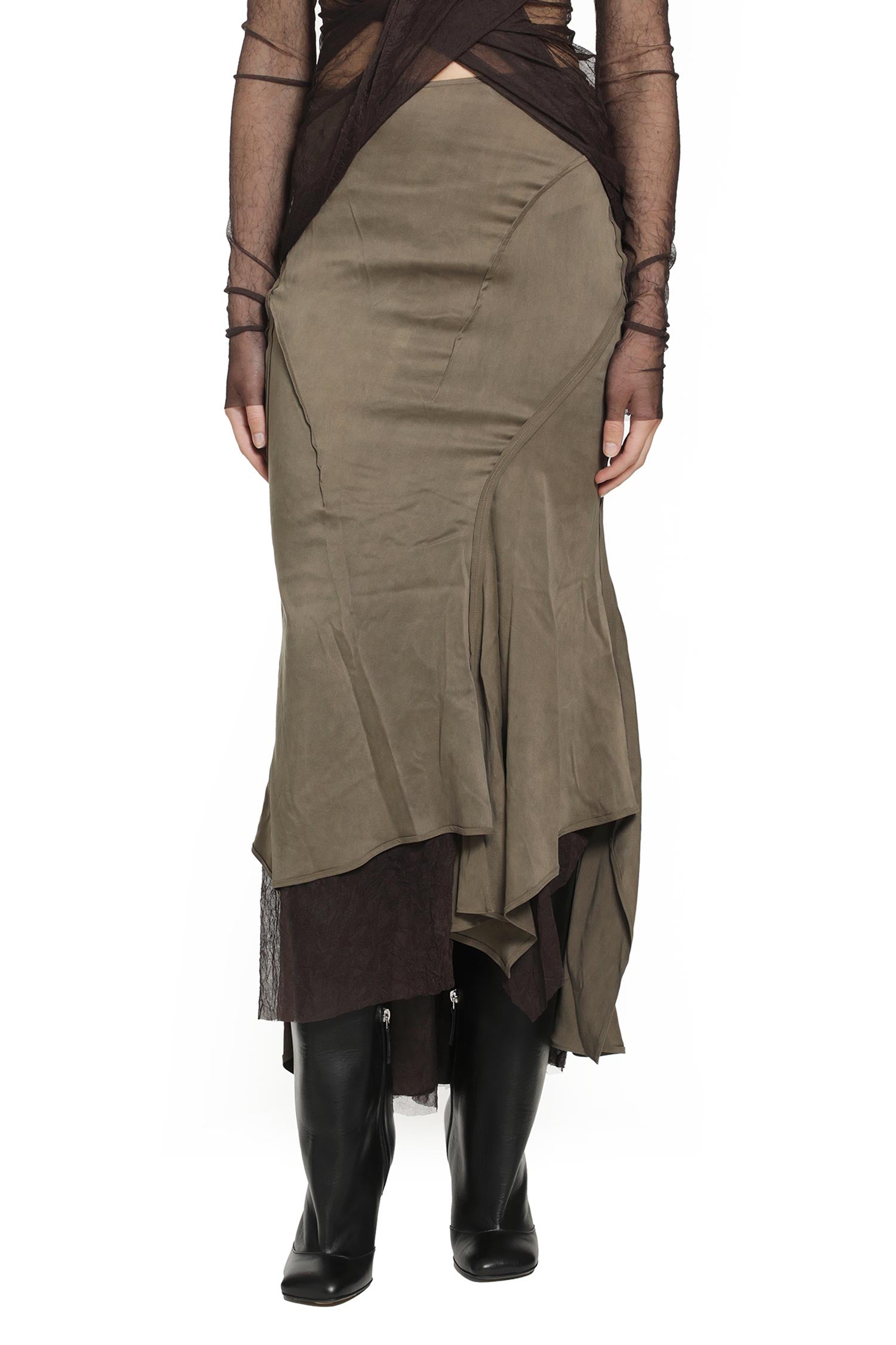 Layered Silk Skirt