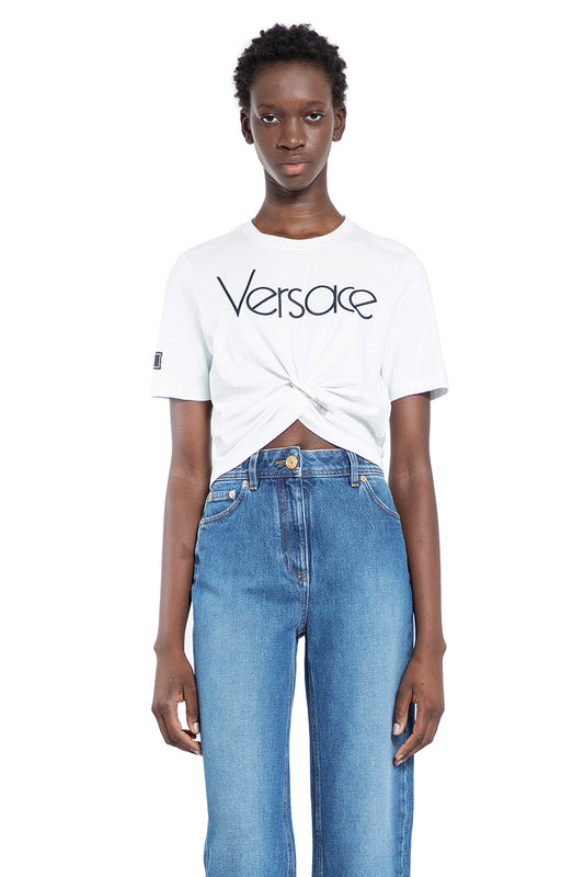 VERSACE WOMAN WHITE T-SHIRTS & TANK TOPS