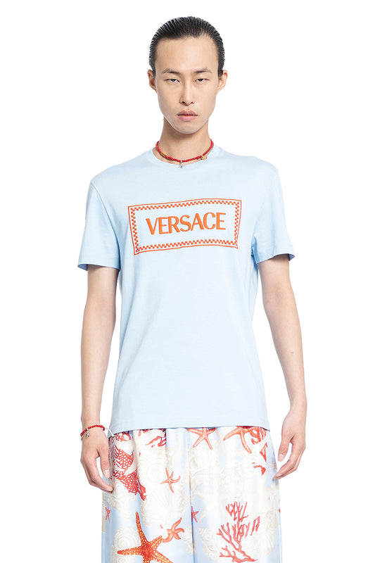 VERSACE MAN BLUE T-SHIRTS & TANK TOPS