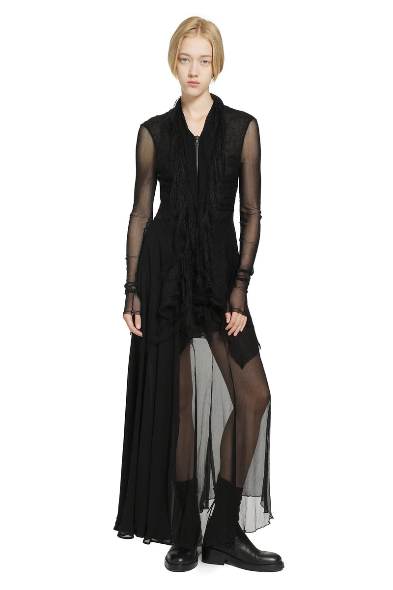 YEHUAFAN Silk Mohair Top woman