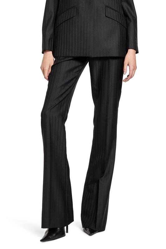Wool Pinstripe DV Trousers - Antonioli.eu